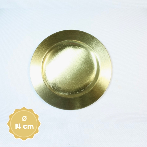 Kerzenständer | 102 | Gold | Kerzenteller rund 14 cm